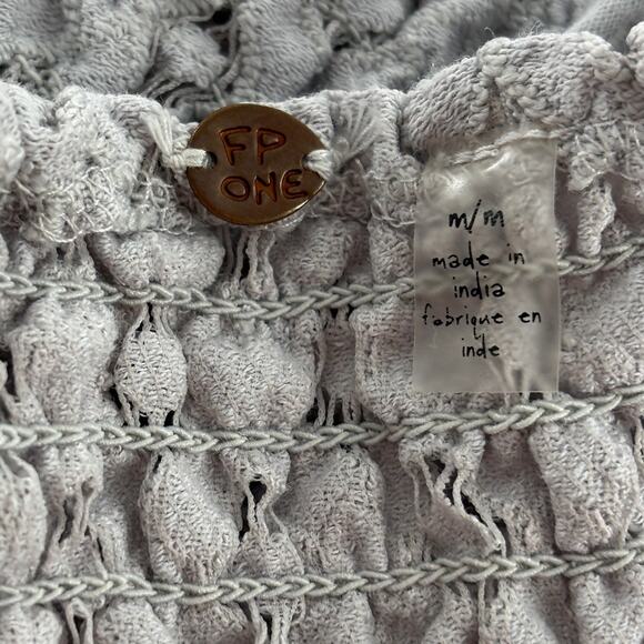 Free People One Light Blue Gray Adella Strappy Bralette - Picture 10 of 12